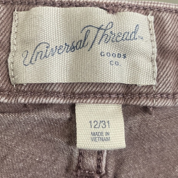 Universal Thread Shorts Vintage Midi Denim Stretch Cut Off Size 12 - Picture 7 of 13